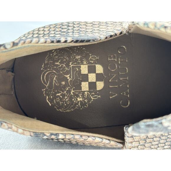 Vince Camuto Gigietta Sz 7M Snakeskin Booties Shoes Ankle Boots Womens Heels - Picture 12 of 14